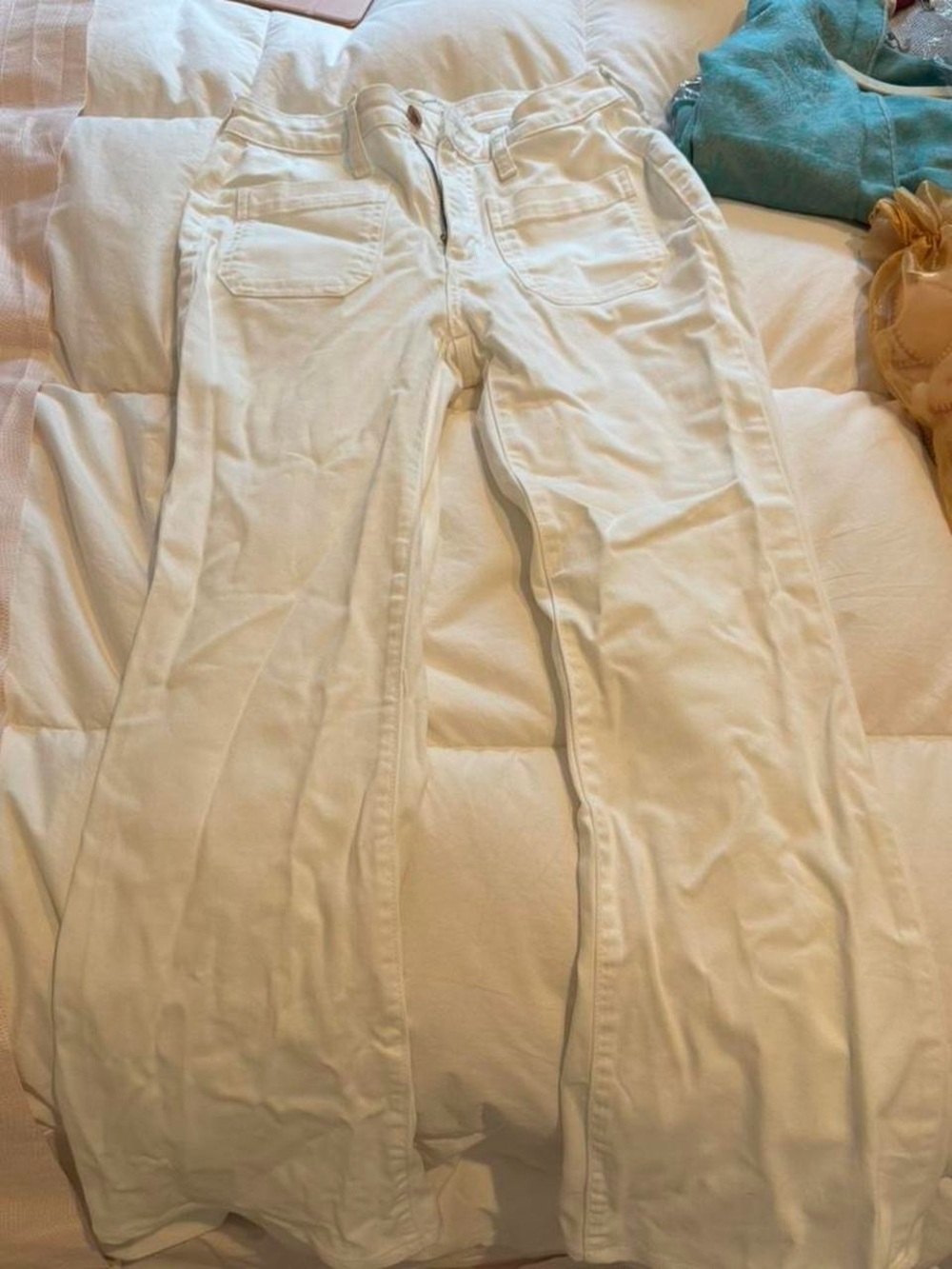 Universal Thread White High-Rise Flare Jeans
